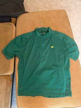 Masters Tech Augusta Green Short Sleeve Quarter Zip